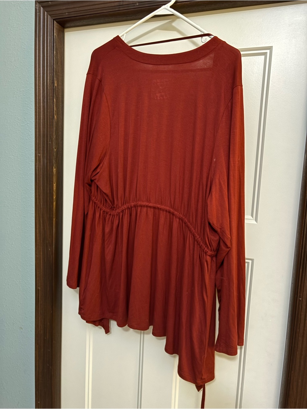 torrid Super Soft Knit Cinch Waist Drape Front Cardigan in Rust sz 3 - Picture 4 of 4